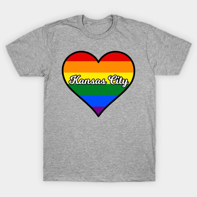 Kansas City Gay Pride Heart T-Shirt by fearcity